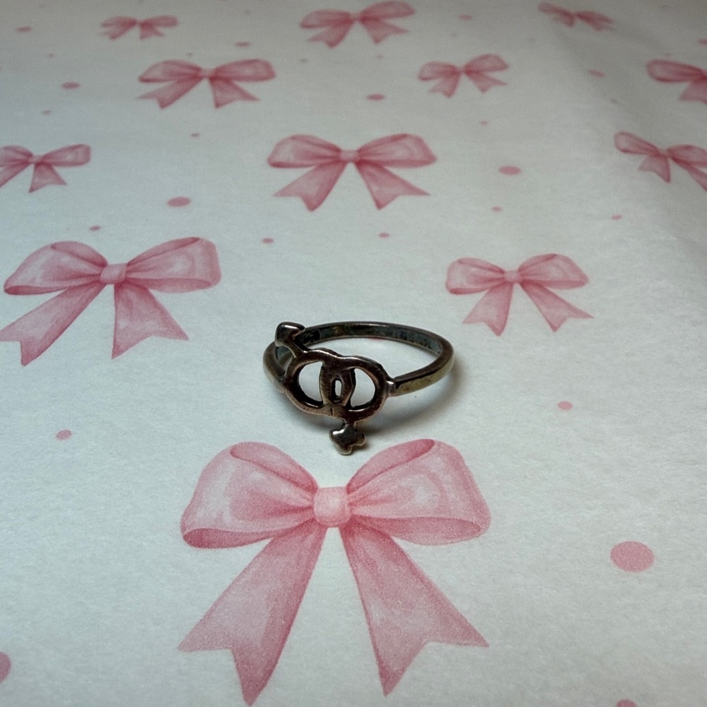 Vintage Man & Women Symbol Ring-sterling silver